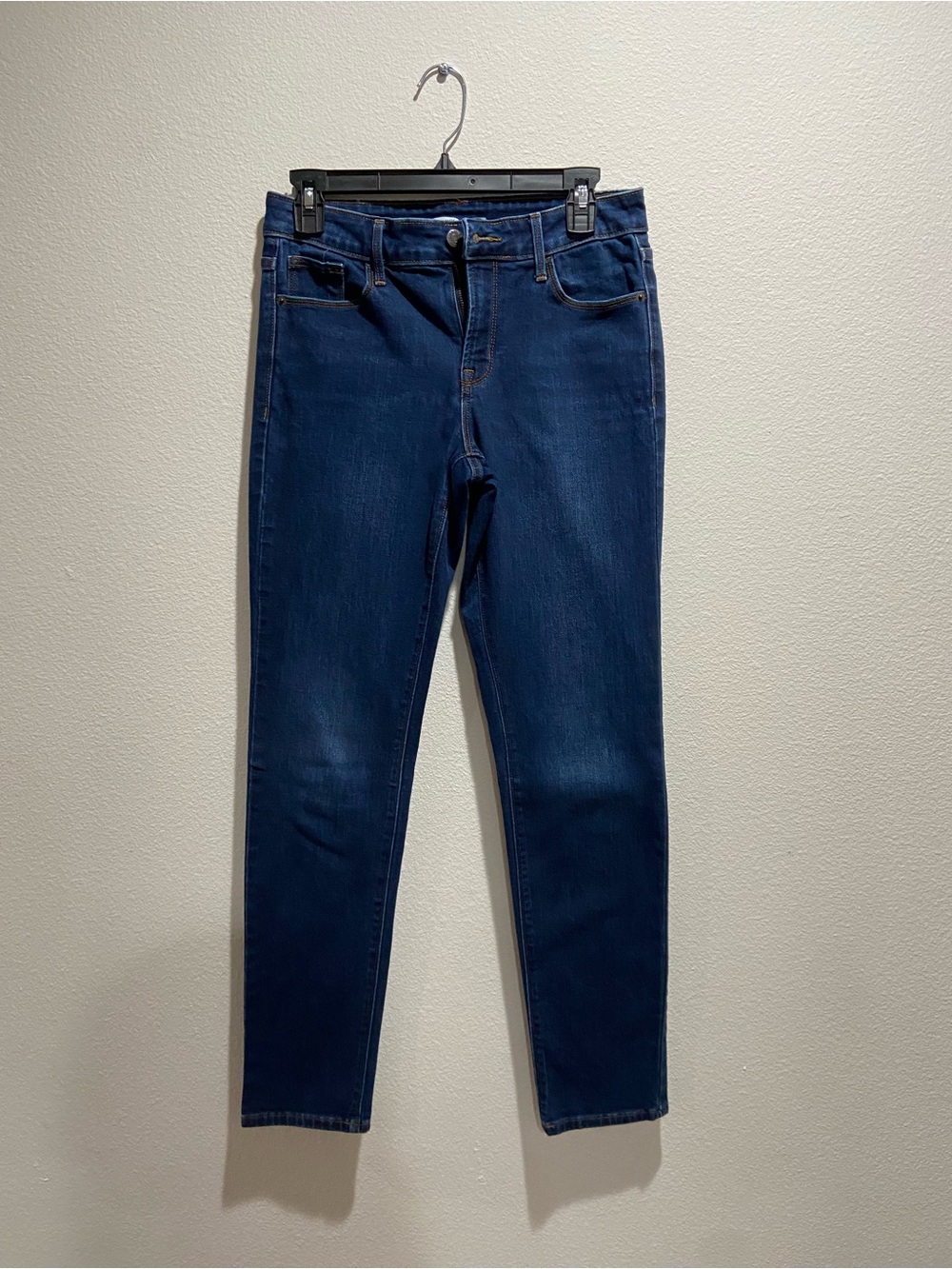 Old Navy Women's Power Straight Jeans - Dark Indigo - 4 Long